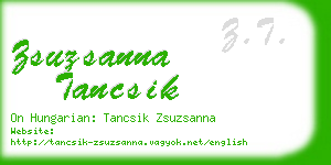 zsuzsanna tancsik business card